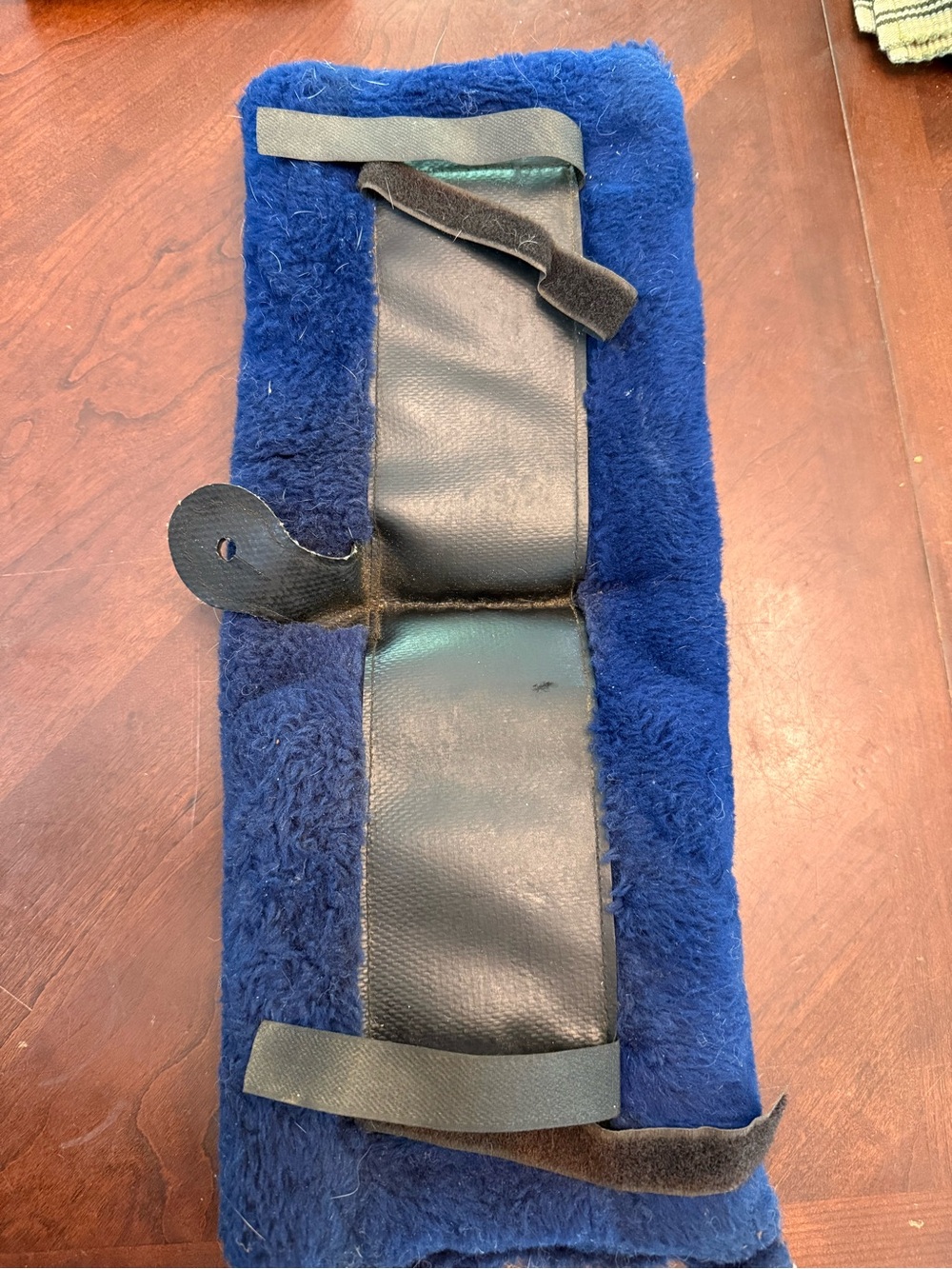 Navy Blue Fleece PAD for Equestrian DRIVING with Anti-Slip for cart driving
